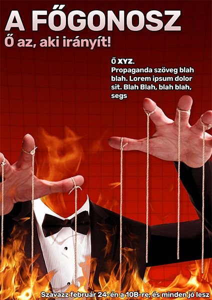 10.B campaign evil character poster